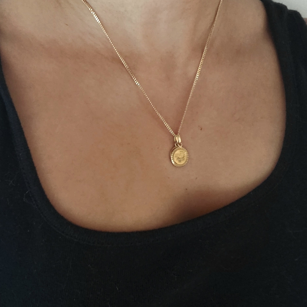14k solid yellow gold curb chain necklace - Picture 5 of 5